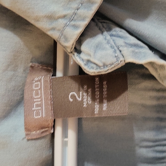 Chico's Men's Short-Sleeve Botton Down Shirt Size 2 - Picture 4 of 6